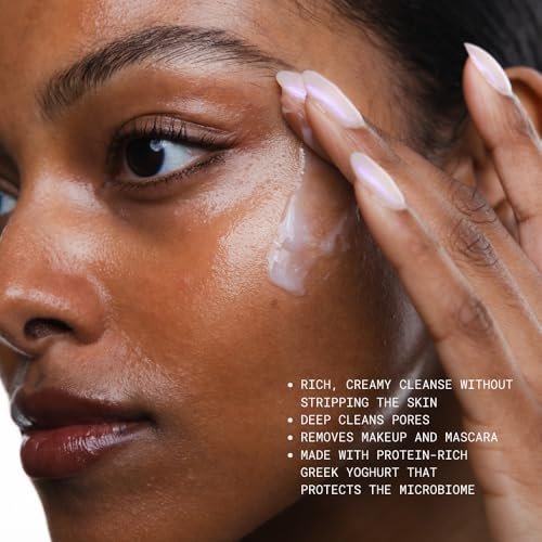 KORRES Greek Yoghurt Foaming Cream Cleanser - Hydrating Face Wash for All Skin Types, Makeup Remover, 5.07 fl oz - görsel 6