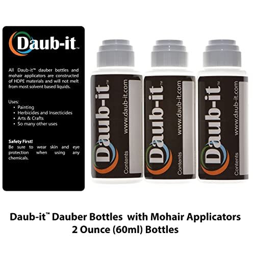 Daub-it™ Empty Bottles with Mohair Applicators – 2 oz, 3-Pack for Precision Application Avelisse