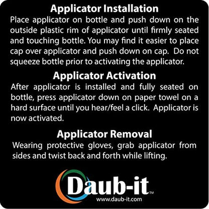 Racquet Art Daub-it Empty Bottles with Applicators - 4 oz - Mohair Dauber - 2 Pack Avelisse