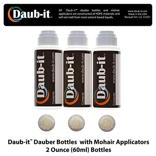 Daub-it™ Empty Bottles with Mohair Applicators – 2 oz, 3-Pack for Precision Application Avelisse