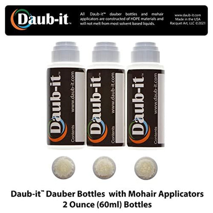 Daub-it™ Empty Bottles with Mohair Applicators – 2 oz, 3-Pack for Precision Application Avelisse
