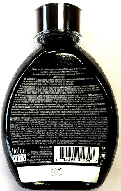 Bella Black 100X Bronzer Tanning Lotion – Premium Indoor Tanning Bed Lotion with Extreme Silicone Emulsion & Banana Fruit Extract, 13.5 oz Avelisse