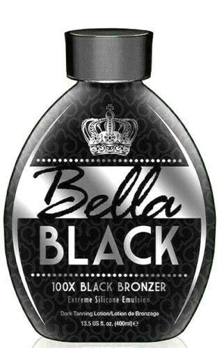 Bella Black 100X Bronzer Tanning Lotion – Premium Indoor Tanning Bed Lotion with Extreme Silicone Emulsion & Banana Fruit Extract, 13.5 oz Avelisse