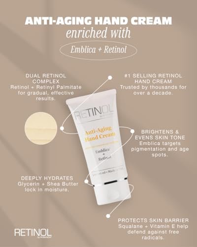 Robanda Retinol Anti-Aging Hand Cream - Hydrating & Moisturizing Hand Lotion, 3 oz (Pack of 2) Avelisse