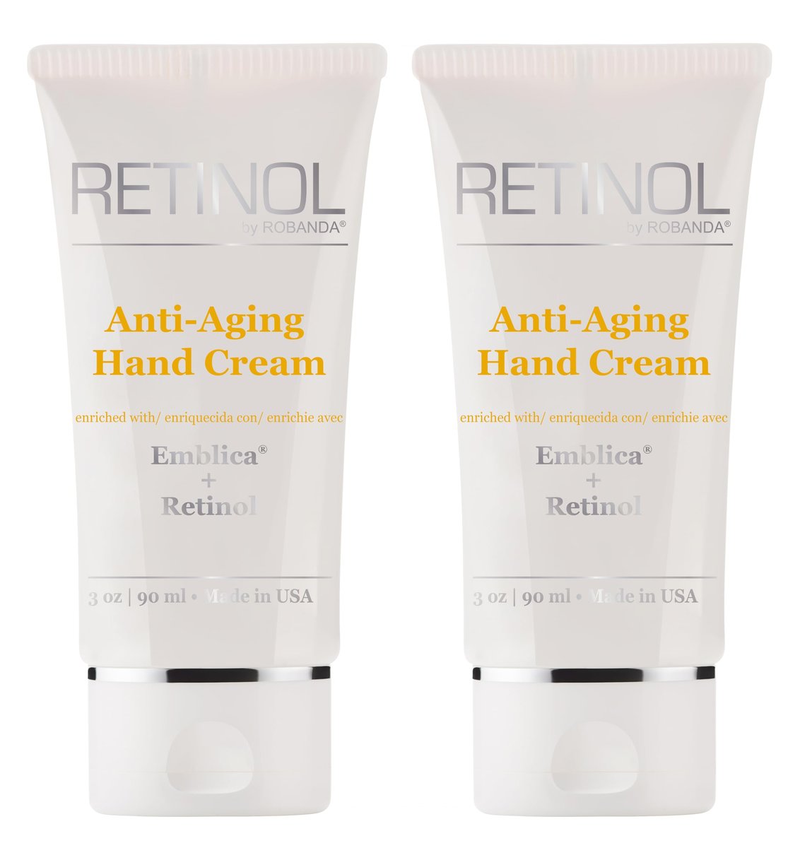 Robanda Retinol Anti-Aging Hand Cream - Hydrating & Moisturizing Hand Lotion, 3 oz (Pack of 2) Avelisse