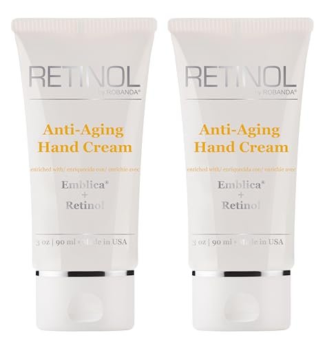 Robanda Retinol Anti-Aging Hand Cream - Hydrating & Moisturizing Hand Lotion, 3 oz (Pack of 2) Avelisse