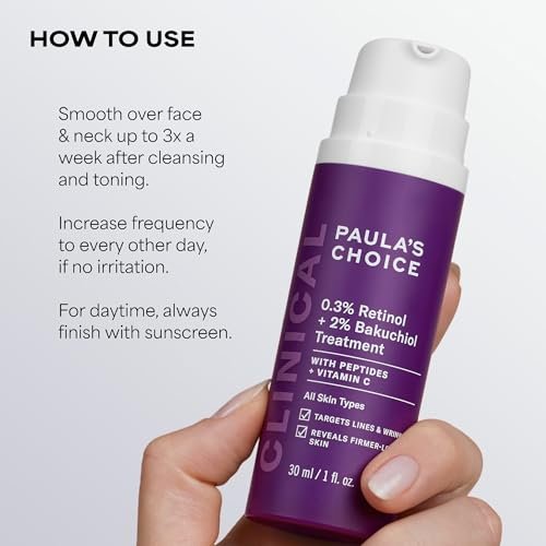 Paula's Choice CLINICAL 0.3% Retinol + 2% Bakuchiol Face Serum Treatment - Anti-Aging Serum for Deep Wrinkles & Fine Lines, Fragrance-Free, 1 oz Avelisse
