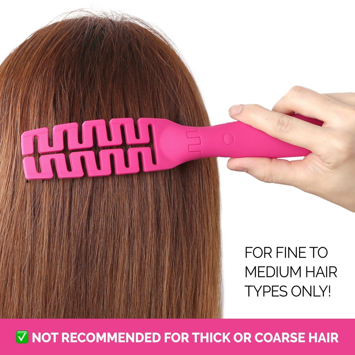 F3 Systems Compact Folding Hair Brush with Mirror - Detangling Comb for Adults & Kids, Portable for Travel & Storage, Wet & Dry Hair (Pink) - görsel 9