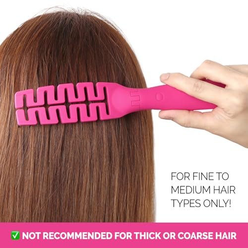 F3 Systems Compact Folding Hair Brush with Mirror - Detangling Comb for Adults & Kids, Portable for Travel & Storage, Wet & Dry Hair (Pink) - görsel 10
