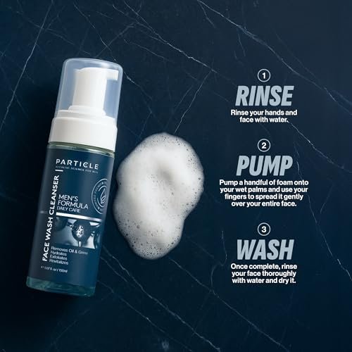 Particle Mens Face Wash - Anti-Aging Face Cleanser for Men - Daily Moisturizing Face Wash, 5.07 oz Avelisse