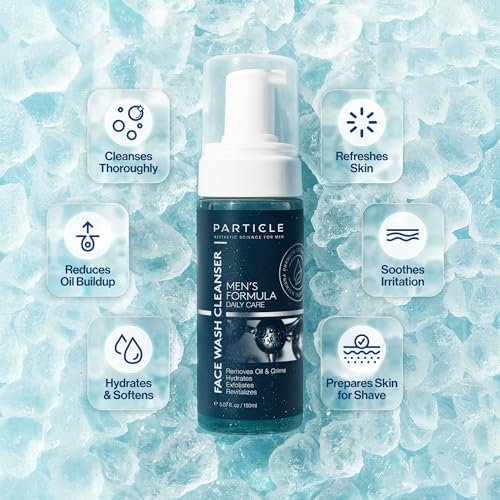 Particle Mens Face Wash - Anti-Aging Face Cleanser for Men - Daily Moisturizing Face Wash, 5.07 oz Avelisse