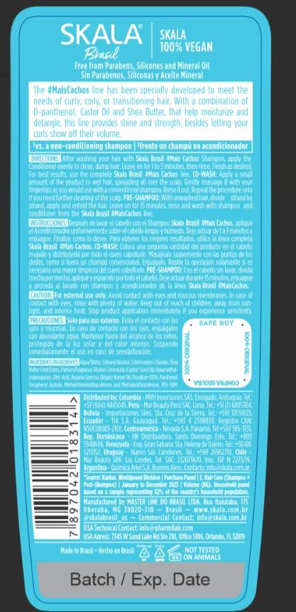 SKALA Expert Mais Cachos Shampoo and Conditioner Kit for Curly Hair - 325ml Each (2-Pack) - görsel 3