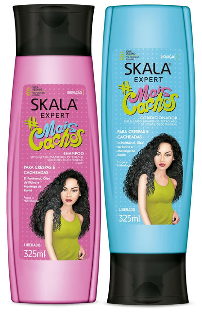 SKALA Expert Mais Cachos Shampoo and Conditioner Kit for Curly Hair - 325ml Each (2-Pack)