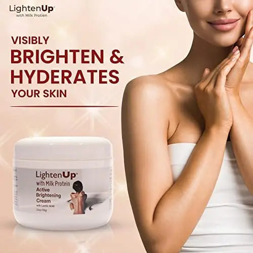 Lighten-Up Lactic Acid Cream – Skin Brightening Cream for Body, Knees, Underarms, Armpit, Intimate Parts & Face – 3.4 oz (100 ml) Avelisse