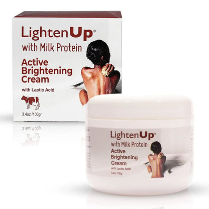 Lighten-Up Lactic Acid Cream – Skin Brightening Cream for Body, Knees, Underarms, Armpit, Intimate Parts & Face – 3.4 oz (100 ml) Avelisse