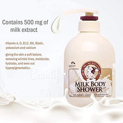 COSMOCOS Somang Milk Body Wash - Hydrating & Nourishing Shower Gel, 750 ml / 25.36 fl oz Avelisse