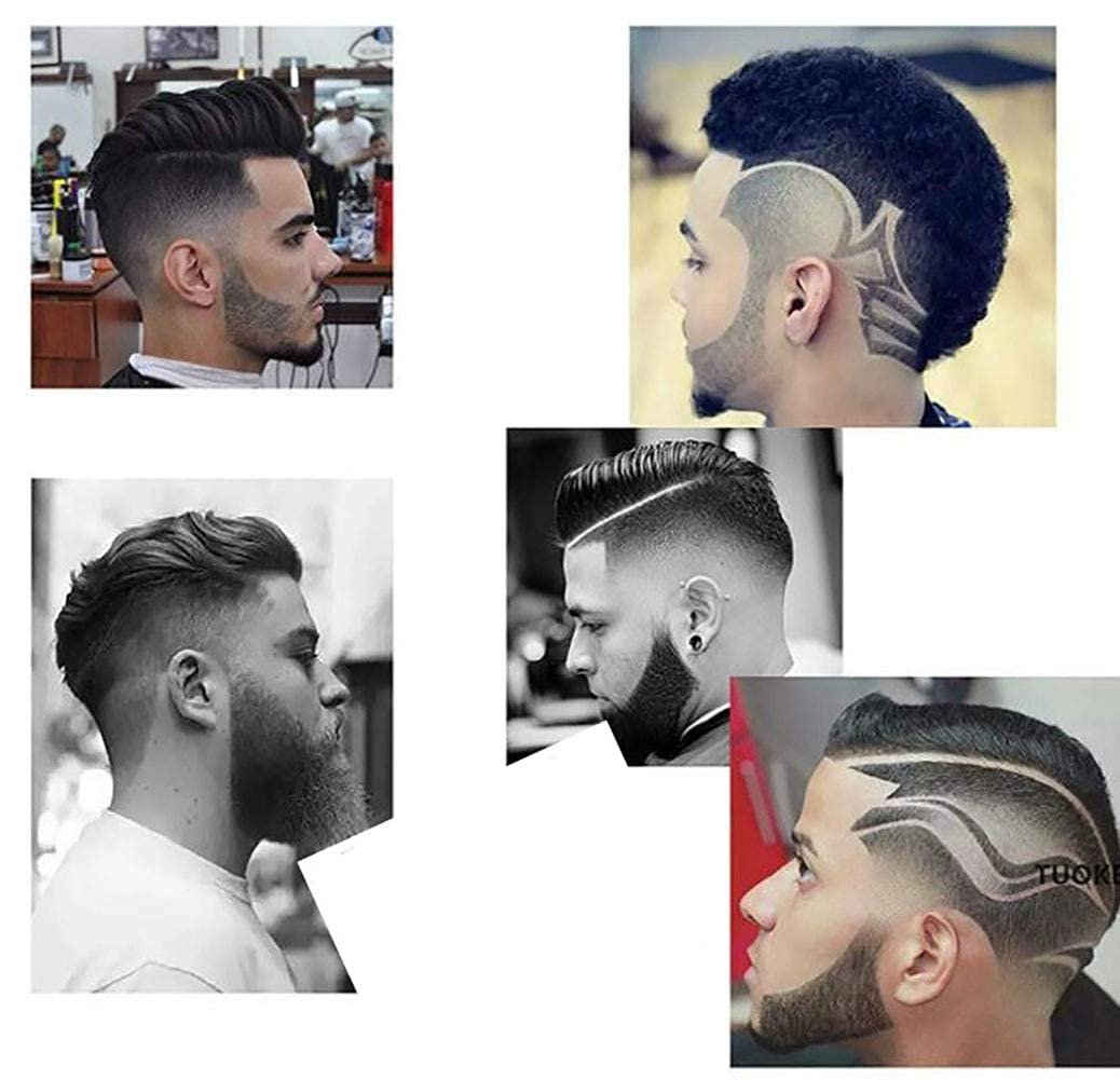 Men's Beard Shaping Tool with Inbuilt Comb – Transparent Template for Goatee, Mustache, Sideburns, Jaw/Neck Line, Symmetric/Curve/Step Cut (Clear) - görsel 3