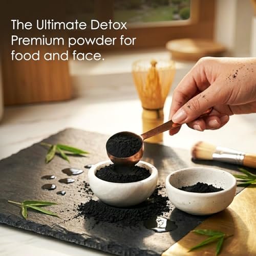 MB Herbals Activated Charcoal Powder 8 oz (227g) – Food Grade Bamboo Charcoal for Skin, Hair & Teeth Avelisse