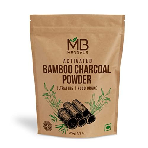 MB Herbals Activated Charcoal Powder 8 oz (227g) – Food Grade Bamboo Charcoal for Skin, Hair & Teeth Avelisse