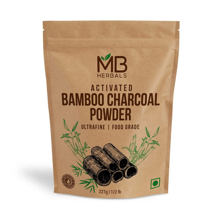 MB Herbals Activated Charcoal Powder 8 oz (227g) – Food Grade Bamboo Charcoal for Skin, Hair & Teeth Avelisse