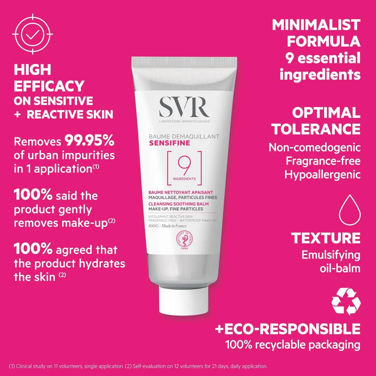 SVR Sensifine Cleansing Balm for Sensitive Skin - Gentle Makeup Remover & Face Wash - Hypoallergenic, Non-Greasy Hydration - 3.5 fl oz Avelisse