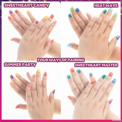 Townley Girl Disney Princess 18-Piece Water-Based Nail Polish Set - Quick Dry, Peels-Off, Safe for Ages 3+ Avelisse