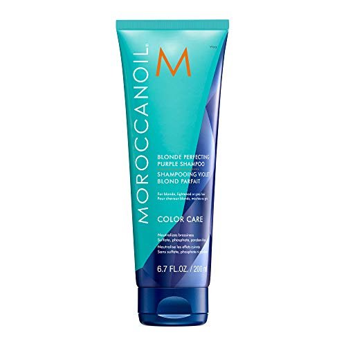 Moroccanoil Blonde Perfecting Purple Shampoo - 6.7 Fl Oz | Tones & Brightens Blonde Hair Avelisse