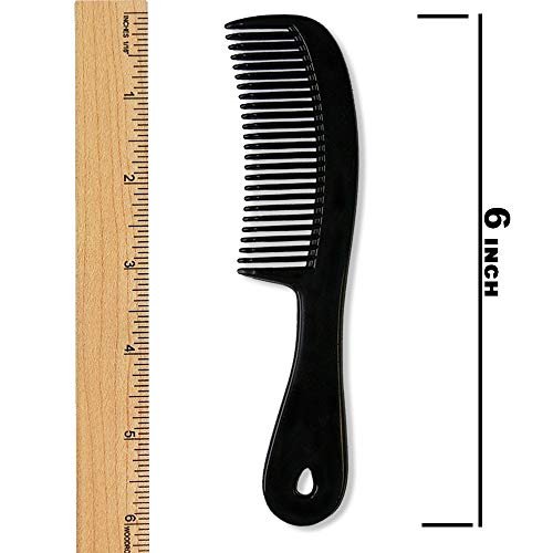 Granatan Men's Hair Comb with Handle - 6 Inch Plastic Flexible Pocket Combs for Men, Black Fine Tooth Styling Comb Set for Everyday Grooming, Travel, Beard & Mustache (6 Pack) - görsel 6
