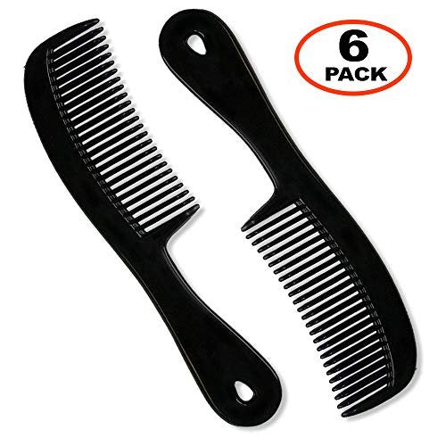 Granatan Men's Hair Comb with Handle - 6 Inch Plastic Flexible Pocket Combs for Men, Black Fine Tooth Styling Comb Set for Everyday Grooming, Travel, Beard & Mustache (6 Pack) - görsel 4