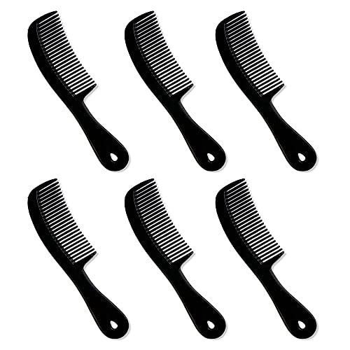 Granatan Men's Hair Comb with Handle - 6 Inch Plastic Flexible Pocket Combs for Men, Black Fine Tooth Styling Comb Set for Everyday Grooming, Travel, Beard & Mustache (6 Pack) - görsel 2