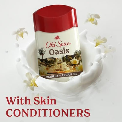 Old Spice Dry Feel Antiperspirant Deodorant for Men, 24/7 Long Lasting Freshness, Oasis with Vanilla + Argan Oil Scent, 2.6 oz