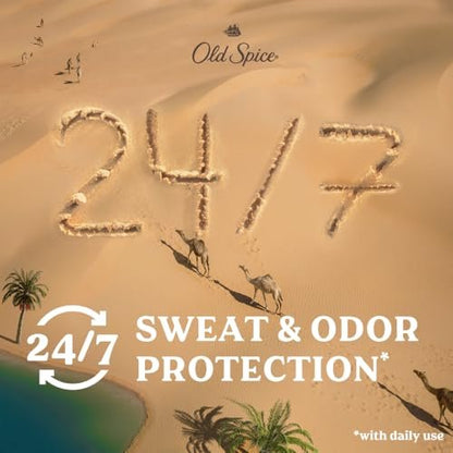 Old Spice Dry Feel Antiperspirant Deodorant for Men, 24/7 Long Lasting Freshness, Oasis with Vanilla + Argan Oil Scent, 2.6 oz