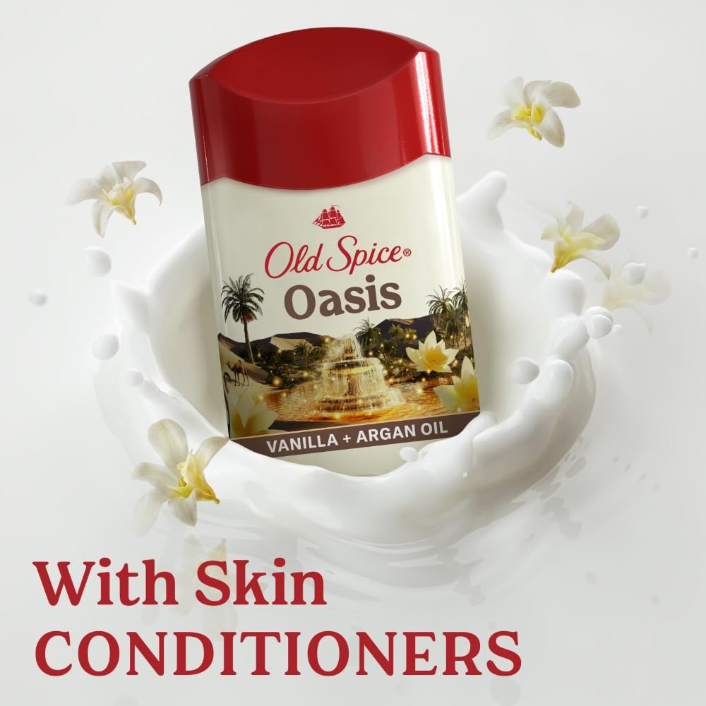 Old Spice Dry Feel Antiperspirant Deodorant for Men, 24/7 Long Lasting Freshness, Oasis with Vanilla + Argan Oil Scent, 2.6 oz - görsel 11