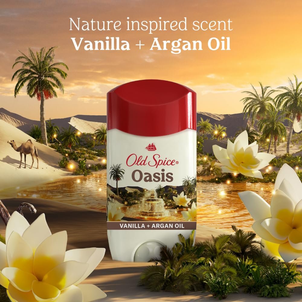 Old Spice Dry Feel Antiperspirant Deodorant for Men, 24/7 Long Lasting Freshness, Oasis with Vanilla + Argan Oil Scent, 2.6 oz - görsel 13