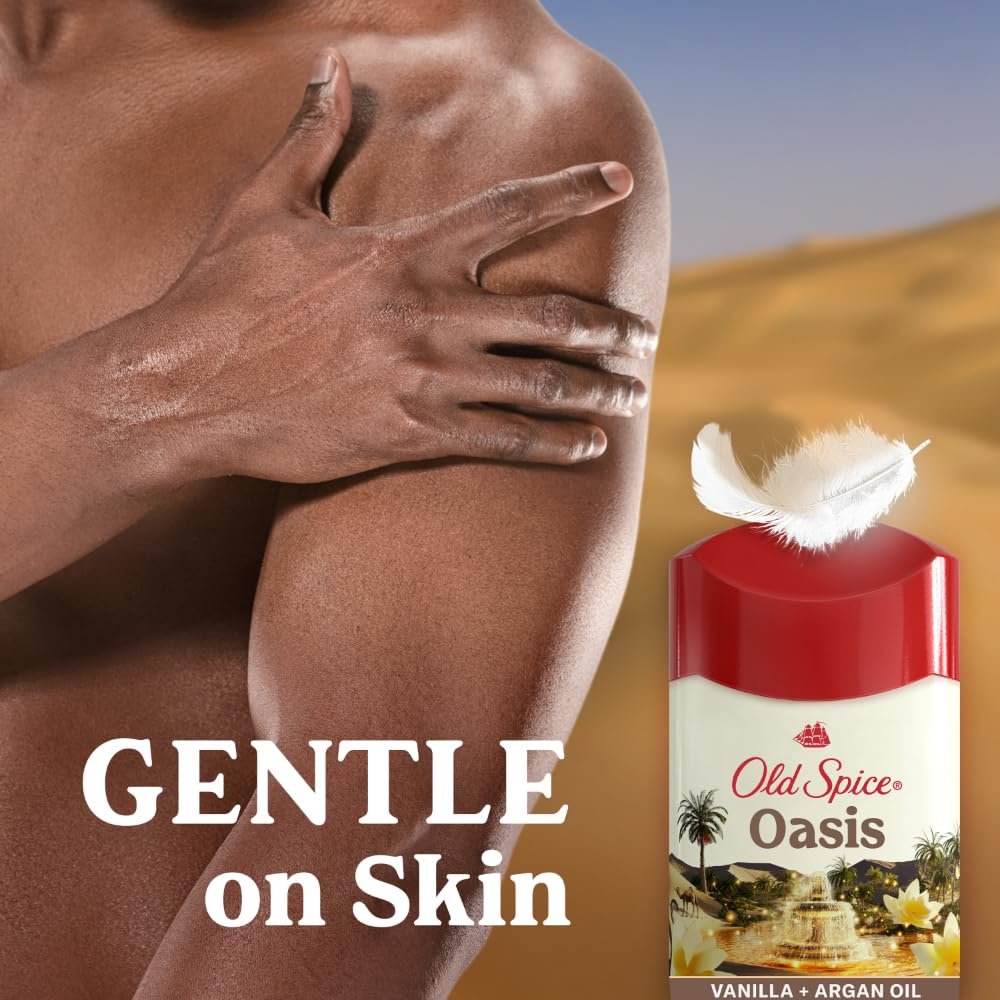 Old Spice Dry Feel Antiperspirant Deodorant for Men, 24/7 Long Lasting Freshness, Oasis with Vanilla + Argan Oil Scent, 2.6 oz - görsel 9