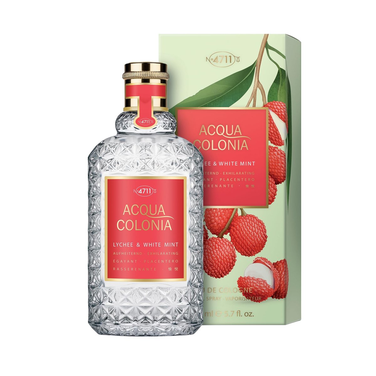 4711 Acqua Colonia Lychee and White Mint Eau de Cologne Spray for Unisex, 5.7 oz - görsel 3