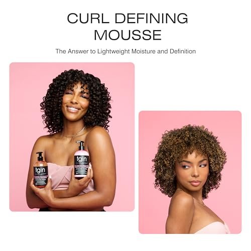 tgin Rose Water Curl Defining Mousse – Lightweight Hold, Moisturizing Curly Hair Mousse – Sulfate-Free & Paraben-Free, 8 Fl Oz Avelisse