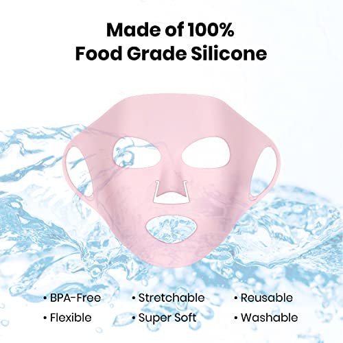 Lindo Silimask Reusable Silicone Facial Mask Cover for Sheet Masks – 2 Count with Travel Pouch - görsel 10