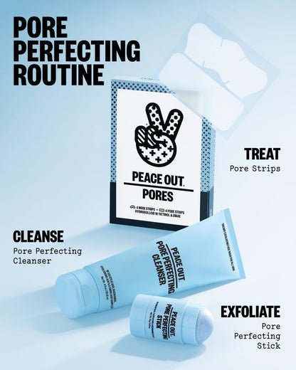 PEACE OUT Pore Strips for Nose and Face – Oil Absorbing Hydrocolloid Blackhead Remover, Pore Minimizing Strips with Retinol, Multi-Use Face Strips for Clogged Pores (8 Count) Avelisse
