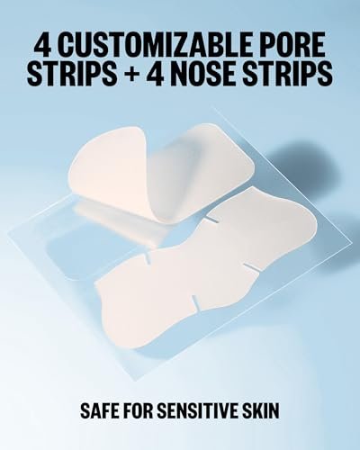 PEACE OUT Pore Strips for Nose and Face – Oil Absorbing Hydrocolloid Blackhead Remover, Pore Minimizing Strips with Retinol, Multi-Use Face Strips for Clogged Pores (8 Count) Avelisse