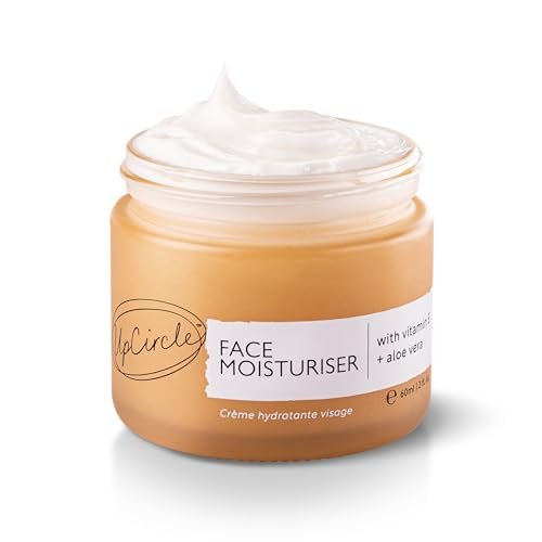 UPCIRCLE Face Moisturiser with Argan Powder - Nourishing Day Cream, Vitamin E, Aloe Vera, Glycerin, Shea & Coconut Butter - Natural Vegan Cruelty-Free 1.7oz Avelisse