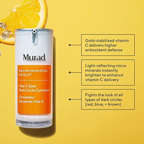 Murad Vita-C Eyes Dark Circle Corrector – Gold-Stabilized Vitamin C, Algae, and Cucumber Eye Serum for Brightening, Reducing Puffiness, and Smoothing Fine Lines – 0.5 Fl Oz Avelisse