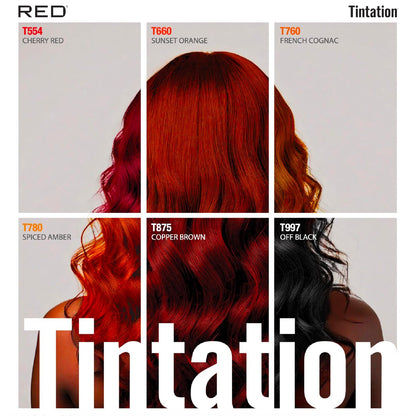 Red by Kiss Tintation Semi-Permanent Hair Color - Clear, 5 Fl Oz - Aloe Vera & Argan Oil Formula with Collagen & Keratin