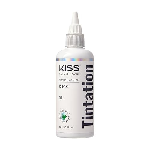 Red by Kiss Tintation Semi-Permanent Hair Color - Clear, 5 Fl Oz - Aloe Vera & Argan Oil Formula with Collagen & Keratin - görsel 1