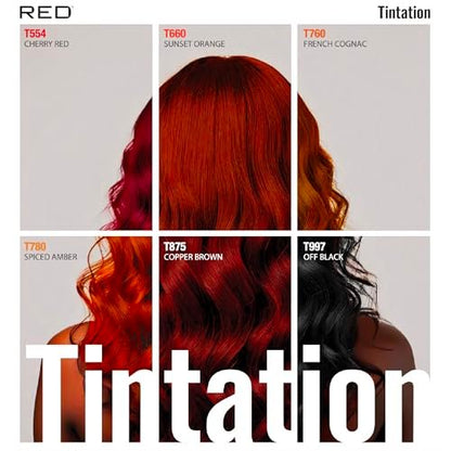 Red by Kiss Tintation Semi-Permanent Hair Color - Clear, 5 Fl Oz - Aloe Vera & Argan Oil Formula with Collagen & Keratin