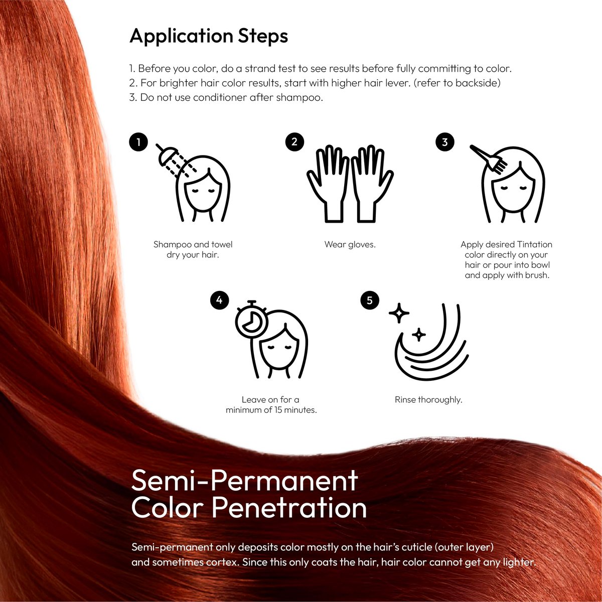 Red by Kiss Tintation Semi-Permanent Hair Color - Clear, 5 Fl Oz - Aloe Vera & Argan Oil Formula with Collagen & Keratin - görsel 4