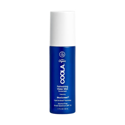 COOLA Organic Refreshing Water Mist Face Moisturizer with SPF 18, Plant-Derived BlueScreen Technology, 1.7 Fl Oz Avelisse