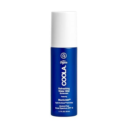 COOLA Organic Refreshing Water Mist Face Moisturizer with SPF 18, Plant-Derived BlueScreen Technology, 1.7 Fl Oz Avelisse