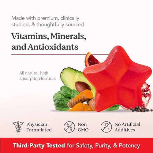 HAIRtamin Vegan Gummy Stars Hair Vitamins – Natural Biotin Gummies for Hair, Skin & Nails (60 Count) Avelisse