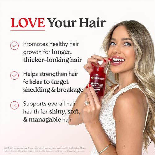 HAIRtamin Vegan Gummy Stars Hair Vitamins – Natural Biotin Gummies for Hair, Skin & Nails (60 Count) Avelisse